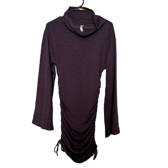 Daily Practice By Anthropologie Purple Cowl Neck Long Sleeve Dress - Picture 1 of 9